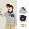Camiseta Manga Longa Kaka Panda para Meninos Camisa Polo Infantil Roupa de Outono para Meninas Body Casual para Bebê Roupa para Crianças Pequenas Tendência