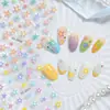 Adesivos de Unha Pentagrama de Dopamina, Tendência Popular da Internet, Grade de Bolinhas Coloridas Estrelas Vazadas Adesivos de Unha Ultrafinos