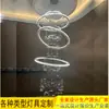 Lámpara de araña hueca para sala de estar de casa autoconstruida, lámpara de araña grande de lujo ligero de 6 piezas para dúplex, lámpara de araña de hierro con cristal de mariposa para techos altos de villa