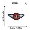 Emblema bordado estilo europeu e americano, patch de bordado de escudo redondo único e personalizado para jaquetas de trabalho, patch decorativo DIY