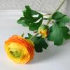 Atacado flor artificial flocado flor artificial sala de estar mesa de jantar decoração adereços de casamento estilo europeu retrô duas cabeças Lótus Orvalho