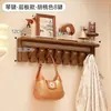 Perchero de pared con forma de tecla de piano de madera maciza, perchero de pared para dormitorio, recibidor o detrás de la puerta de entrada, perchero para abrigos y sombreros sin necesidad de taladrar