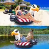 Flotador inflable de águila de PVC personalizado por el fabricante, cama flotante acuática temática de la bandera estadounidense, flotador para montar en piscina para adultos