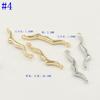 Tira de rama de platino chapada en oro y cobre, pieza de conexión de doble agujero, pulsera DIY, collar, pulsera semicircular, cierre de hebilla, accesorios