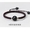 Pulsera de Cuerda Roja Tejida a Mano con Cristal de Fresa para Mujer, Estilo Coreano Simple, Estilo Mori para Estudiantes