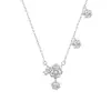 Collar con Colgante de Camelia Cepillado Plateado de Lujo Ligero Estilo Francés para Mujer, Cadena para Clavícula con Diseño de Nicho de Temperamento Dulce y Sensación de Alta Gama