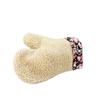 Luvas de Cozinha Plush Coloridas Resistentes ao Calor, Luvas de Tecido Estampado Bloqueadoras de Calor, Luvas de Lã de Cordeiro para Micro-ondas, Luvas Isolantes para Assar