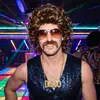 Peruca disco retrô anos 70 masculina conjunto de quatro peças festa de Halloween rock cosplay acessórios de fantasia adereços atacado