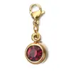 Colgante de Piedra de Nacimiento de Diciembre de Acero Inoxidable de Alta Gama para Collar DIY, Nicho Transfronterizo Europeo y Americano, 6mm