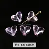 Cuentas Sueltas de Amatista Lavanda Natural en Forma de Corazón, Cuentas Espaciadoras de Corazón Transparente Color Melocotón Morado Claro, Accesorios para Manualidades con Cuentas Hechos a Mano, Venta al por Mayor desde el Fabricante
