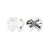 Colgante de Plata de Ley S925 Sólida de Plata Lisa con Lazo Material para Cuerda de Cuentas DIY Accesorios de Joyería para Mujer