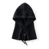 Gorro de cachemira de punto trenzado color liso estilo coreano, unisex, cálido, grueso y cómodo, diseñado para cubrir la cabeza y proteger los oídos