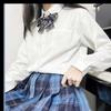 Camisa branca uniforme jk outono e primavera estudante feminina japonesa solta básica costura de coelho versátil estudante do ensino fundamental camisa de manga comprida
