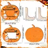Lanterna de Abóbora de Halloween Transfronteiriça Moldura de Foto de Madeira de Camada Dupla Decoração de Casa Ornatos de Parede de Fotos Artesanato Decorativo de Madeira