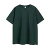 Popular Camiseta de Algodón 260g Tendencia Nacional Versión Grande Hombros Descubiertos Color Sólido para Hombres y Mujeres Estampado Oversize Manga Corta Pesada Personalización