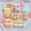 Sacos Fofos para Pão de Cozinha, Copos de Água, Bandejas de Sobremesa, Presilhas de Cabelo com Cola de Creme DIY, Grampos de Cabelo, Materiais de Decoração Squishy