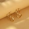 IMI Pendientes de Aro Geométricos de Moda Francesa con Sentido Avanzado Acero de Titanio Irregulares Simples Pendientes Diseño Retorcido YE245