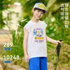 [Algodón Elastano] Algodón Hall Verano Nuevo Estilo Camiseta sin Mangas Infantil Clase a Antibacteriana Fresca y Transpirable Chaleco para Niños y Niñas