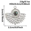Pingente de Concha Natural em Forma de Leque Retrô Europeu e Americano, Aço Inoxidável Banhado a Ouro 18K Textura Martelada Design de Nicho Pingente de Colar Joia