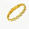 Pulsera Magnética Antiestática de Aleación Redonda con Diamantes Completos y Cierre de Una Sola Fila, Moda Popular Transfronteriza Europea y Americana de Lujo Ligero para Mujer en Stock