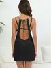 Vestido de Vacaciones para Mujer Moda Europea y Americana Transfronteriza Vestido sin Espalda Cubre Bikini con Lazo 865 Vestido de Vacaciones en Isla