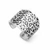Anillo Vintage con Patrón Calado Estilo Coreano Temperamento Pequeño Fresco Abierto Tamaño Ajustable Anillo de Falange Pequeño Anillo de Cola para Hombres y Mujeres