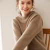 Suéter de cachemira con capucha para mujer, suéter coreano de color sólido, holgado y ajustado, cálido, otoño e invierno, 2024