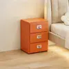 Mesita de Noche de Plástico Retro de Múltiples Cajones para Dormitorio, Gabinete Multifuncional para Almacenamiento de Joyas Dopamina para Habitación de Alquiler