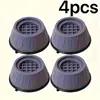 Conjunto de 4 peças de grandes bases antivibração - absorção de choque e redução de ruído, material plástico 100% durável, suporte estável para máquinas de lavar, reduz vibração e ruído