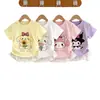 Camiseta de Manga Corta Dopamina Dibujos Animados para Niña Verano Estilo Coreano Bebé Niña Encaje Casual Versátil Elegante Top