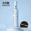Paraguas Plegable Totalmente Automático con Hebilla de Anillo, Paraguas Negro con Recubrimiento Personalizado para Negocios, Paraguas Resistente a Tormentas Reforzado de Doble Uso para Sol y Lluvia