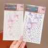Adesivos de Maquiagem Facial Super Fada Infantil Concha Pérola Strass Borboleta Menina Bebê Maquiagem para Apresentação Adesivos Faciais de Diamante Adesivos para Canto dos Olhos