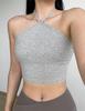 Sujetador deportivo sexy con tirantes tipo halter para yoga, pilates y fitness, ropa interior de secado rápido con tirantes finos, temperamento 1292