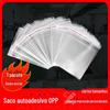 Spot opp saco autoadesivo boca plana transparente auto-selante OPP cartão saco cor impressão saco de embalagem plástica opp saco autoadesivo