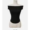 Comércio Exterior Roupas Femininas de Dongdaemun, Coreia, Verão 2026 Novo Estilo Sexy Ombro a Ombro Decote Um Ombro Slim Fit Cropped