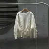 Novedad de Otoño 2026: Suéter Corto Informal de Punto Trenzado Hueco con Bloques de Color y Efecto Desgastado