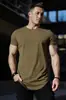 Camiseta de hombre ajustada, ligera, para deportes de tabla, para correr, informal, de manga corta, para verano, para deportes de comercio exterior, para fitness