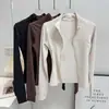 Chaqueta Deportiva de Manga Larga para Correr con Cuello Alto para Mujer, Cintura Adelgazante, Top Versátil para Fitness, Entrenamiento de Pilates, Yoga