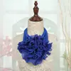 Nuevo Bufanda Creativa de Gasa de Seda de Hielo para Mujer, Bufanda Multifuncional para el Cuello, Accesorio de Moda Floral, Flor de Mano para Baile de Cuadrilla