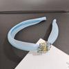 Nuevo Estilo Simple Elegante Tocado Generoso Elegante Artesanía Cristal Organza Banda para el Cabello Combinable Diadema para Salir Tarjeta para el Cabello