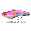 Isca Mino de 7 Cores 7cm/17g Vib Isca Especial para Pesca Marítima