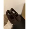 Sapatos Mary Jane de Pelo com Solado Plano com Saias para Mulheres Usarem Fora Outono e Inverno 2025 Sapatos de Algodão com Forro de Lã Estilo Festa Sapatos Baixos