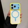Funda magnética de color contrastante para teléfono para Apple 18PROMAX, moderna 13/14 dopamina 17PRO, a prueba de golpes