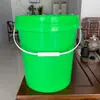 Barril redondo personalizado de 30L con tapa, barril de plástico con tapa de rosca, barril para alimentos, barril para pepinillos, barril para gránulos