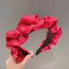 2025 Nuevo Estilo Ala Ancha Popular en Internet Parte Superior Alta del Cráneo Borde de Oreja Plegado Moda Ala Ancha Cara Pequeña Diadema para el Cabello Pinzas para el Cabello