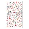 Pegatinas para Uñas de Navidad al por Mayor ins Caliente Papá Noel Copo de Nieve Calcetines de Regalo Pegatinas para Uñas de Dibujos Animados