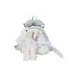 Yue Zi 2026 Nova Bolsa Feminina Estilo Coreano Mochila de Coelho Fofa Feminina ins Coração de Menina Kawaii Mochila Pequena de Viagem