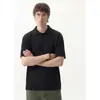 Camisa Polo Texturizada Estilo Old Money Rumeng para Homens, Versátil Caimento Solto Pulôver Casual para Casal Camiseta Top de Manga Curta Texturizada
