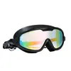 Gafas de Natación Antivaho, Impermeables, de Montura Grande, Galvanizadas, de Amplio Campo de Visión con Tapones para los Oídos Integrados para Adultos, Venta al por Mayor
