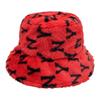 Sombrero de pescador de imitación de pelo de conejo con letra NY transfronteriza, otoño e invierno, para mujer, grueso, moderno, rejuvenecedor, felpa cálida, sombrero tipo cuenca, venta al por mayor